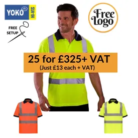 25 For £325 Yoko Hi-Vis Polo Shirt