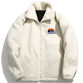 AlanBalen® - Embroidery Letter Sherpa Winter Coat