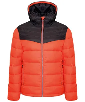 Amber Glow/Black - Hot shot hooded baffle jacket