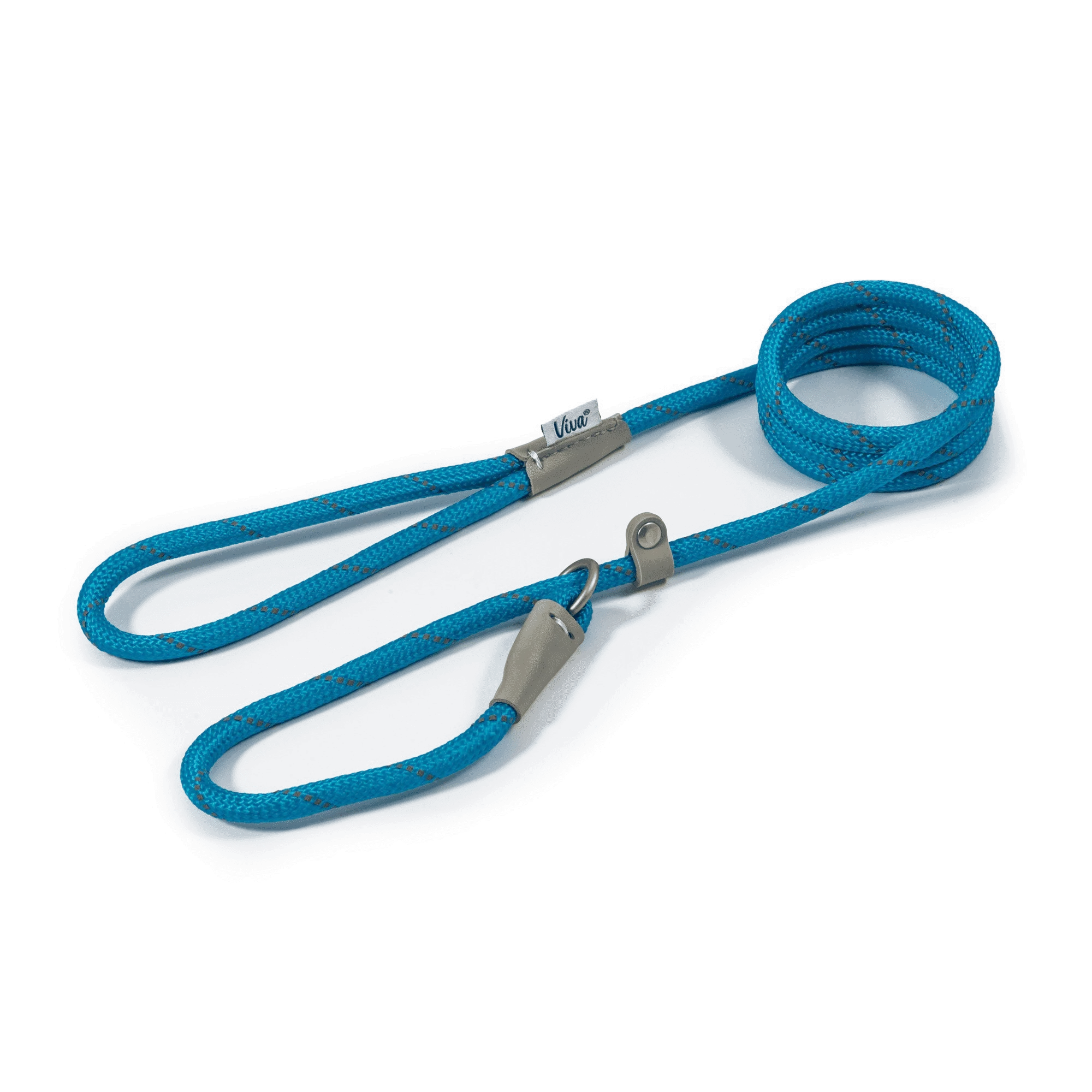 Ancol - Viva Nylon Reflective Rope Slip Lead - Blue - 120cm x 10mm (Max 30kg)