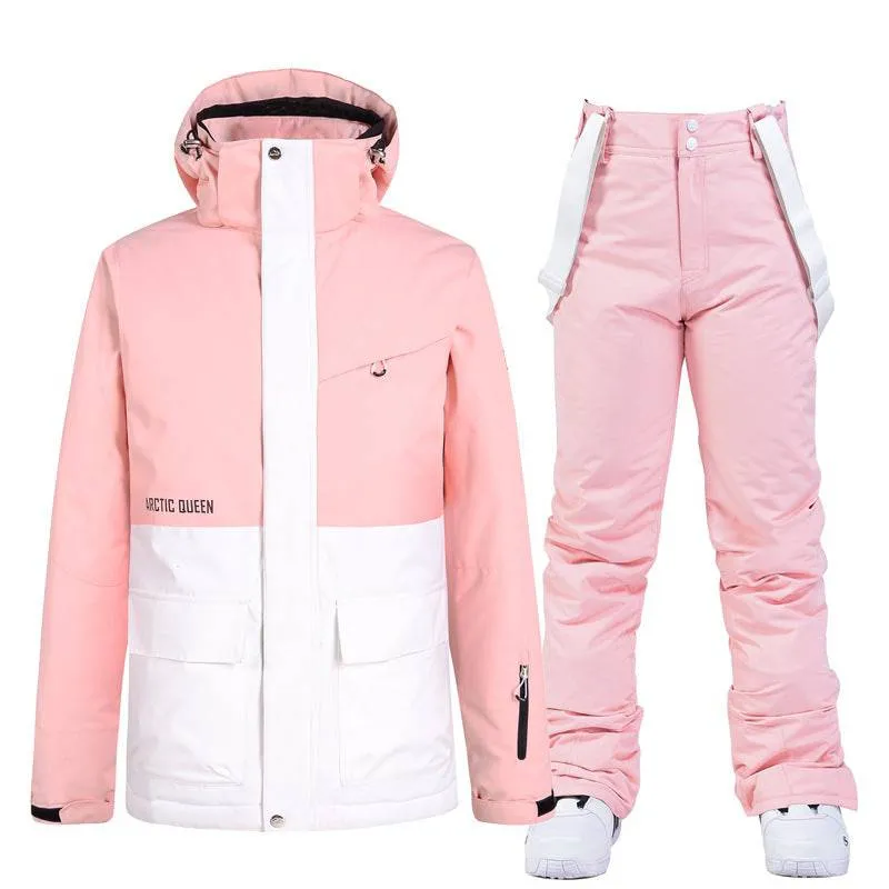 ARCTIC QUEEN Unisex Blizzard Pink Ski Suit