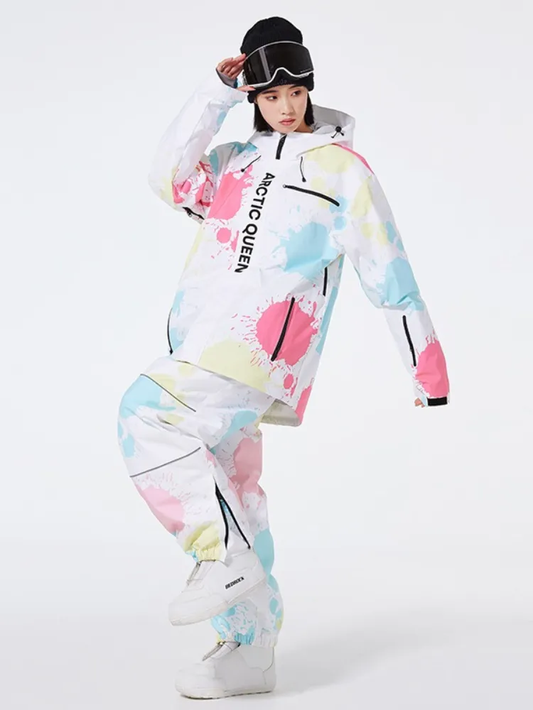 ARCTIC QUEEN Washed Ink Oversized Snow Suit - Women's