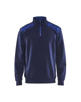 Blaklader Workwear Uniform Half-Zip 2-Tone Cotton Sweatshirt Profile 3353 - Industry Collection Essential