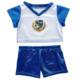 Blue and White Soccer Uniform