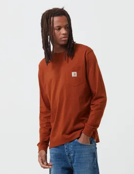 Carhartt-WIP Pocket Long Sleeve T-Shirt - Brandy