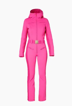 Goldbergh Angele One Piece Ski Suit in Pink with Hood