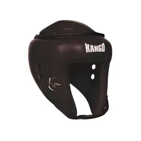 Kango Martial Arts Unisex Adult Black Leather Head Guard [WS]