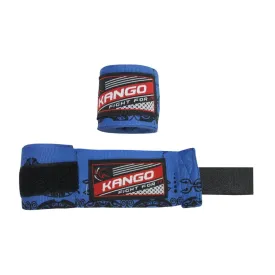 Kango Martial Arts Unisex Adult Blue Black Pattern Boxing MMA Bandage [WS]