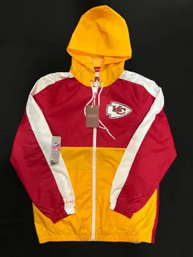 Kansas City Chiefs NFL Mitchell & Ness Throwback Gameday Lightweight Zip-Up Hooded Windbreaker