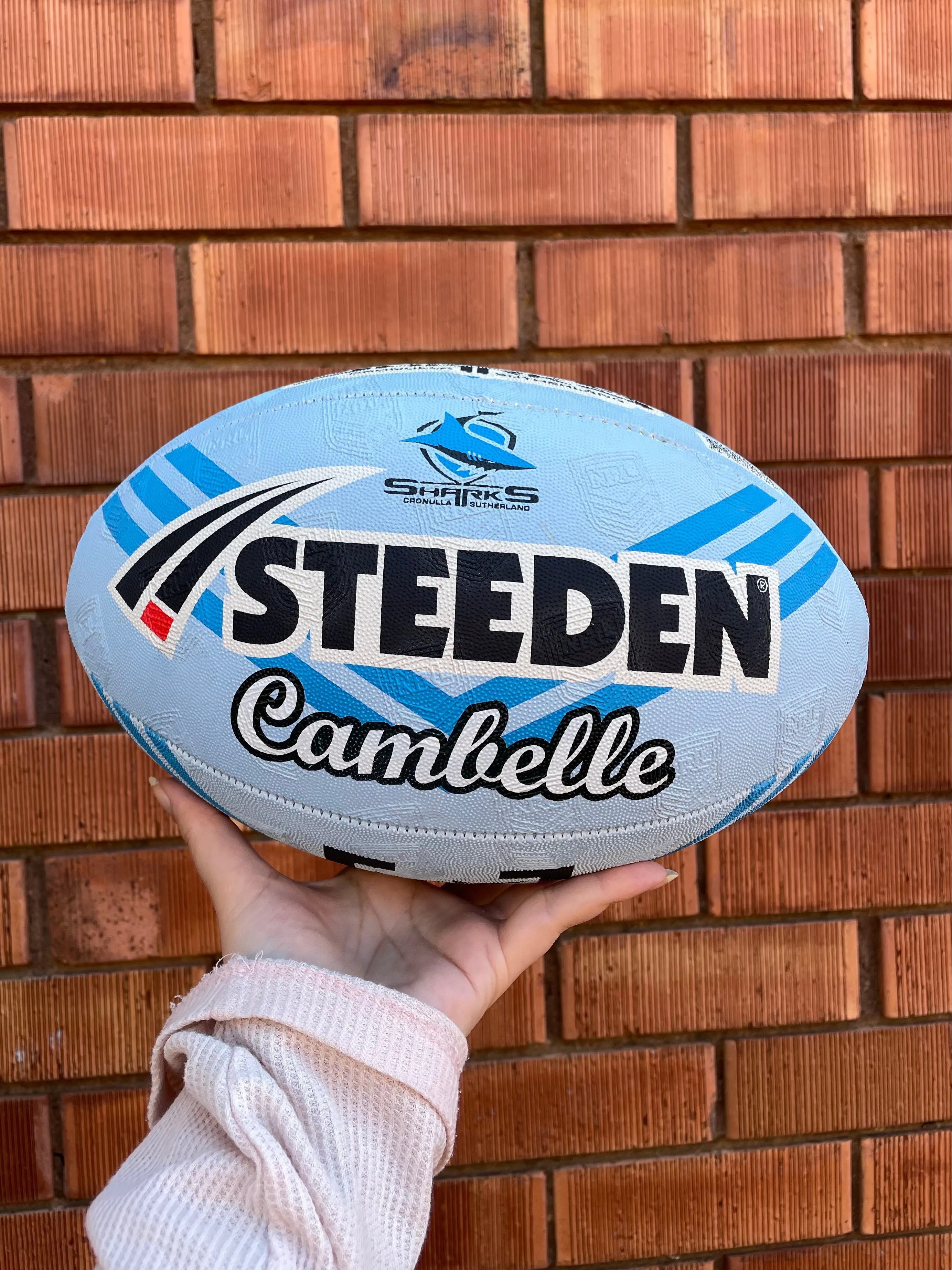 Personalised Cronulla Sharks Official NRL Ball (size 5)