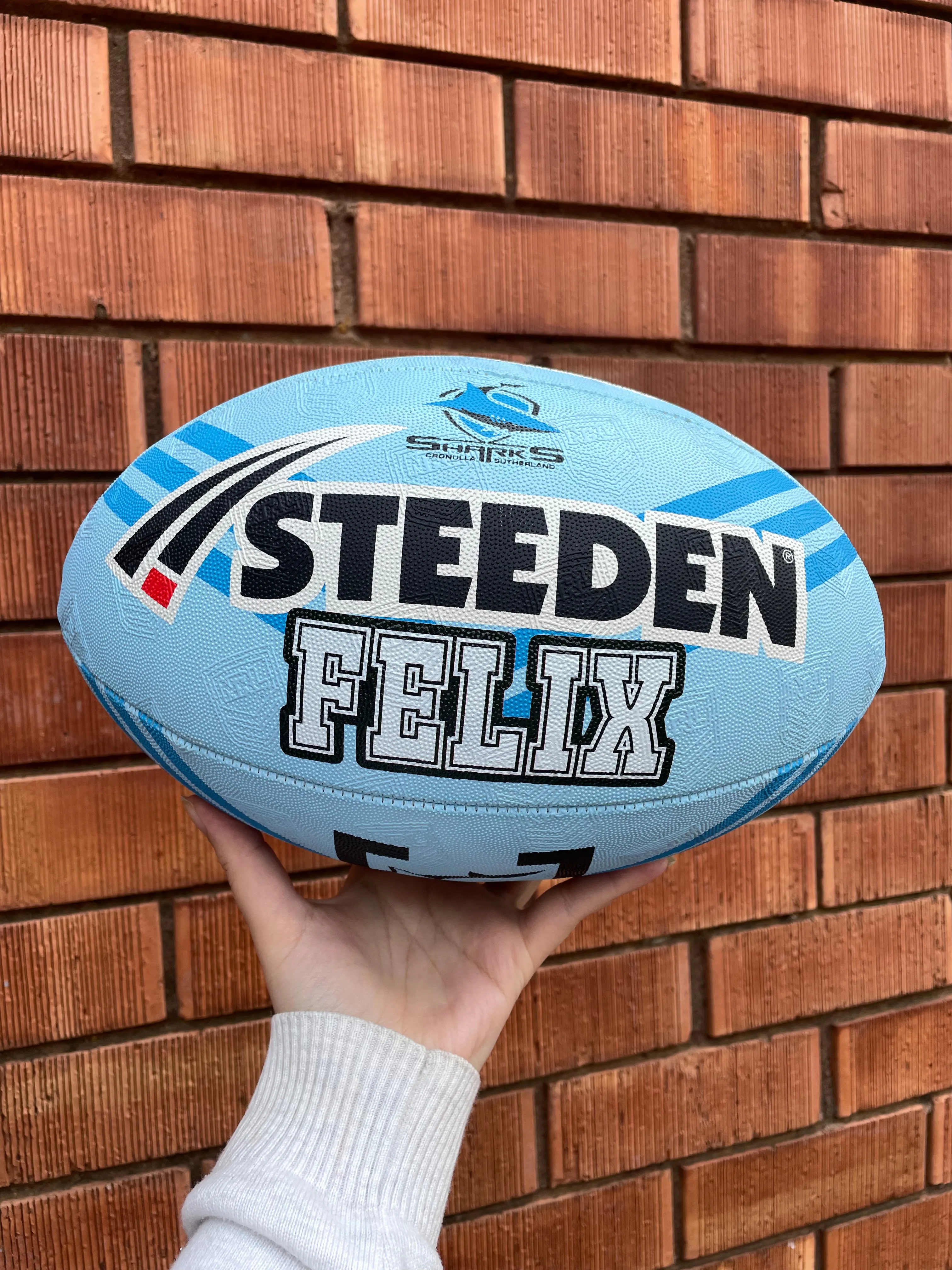 Personalised Cronulla Sharks Official NRL Ball (size 5)