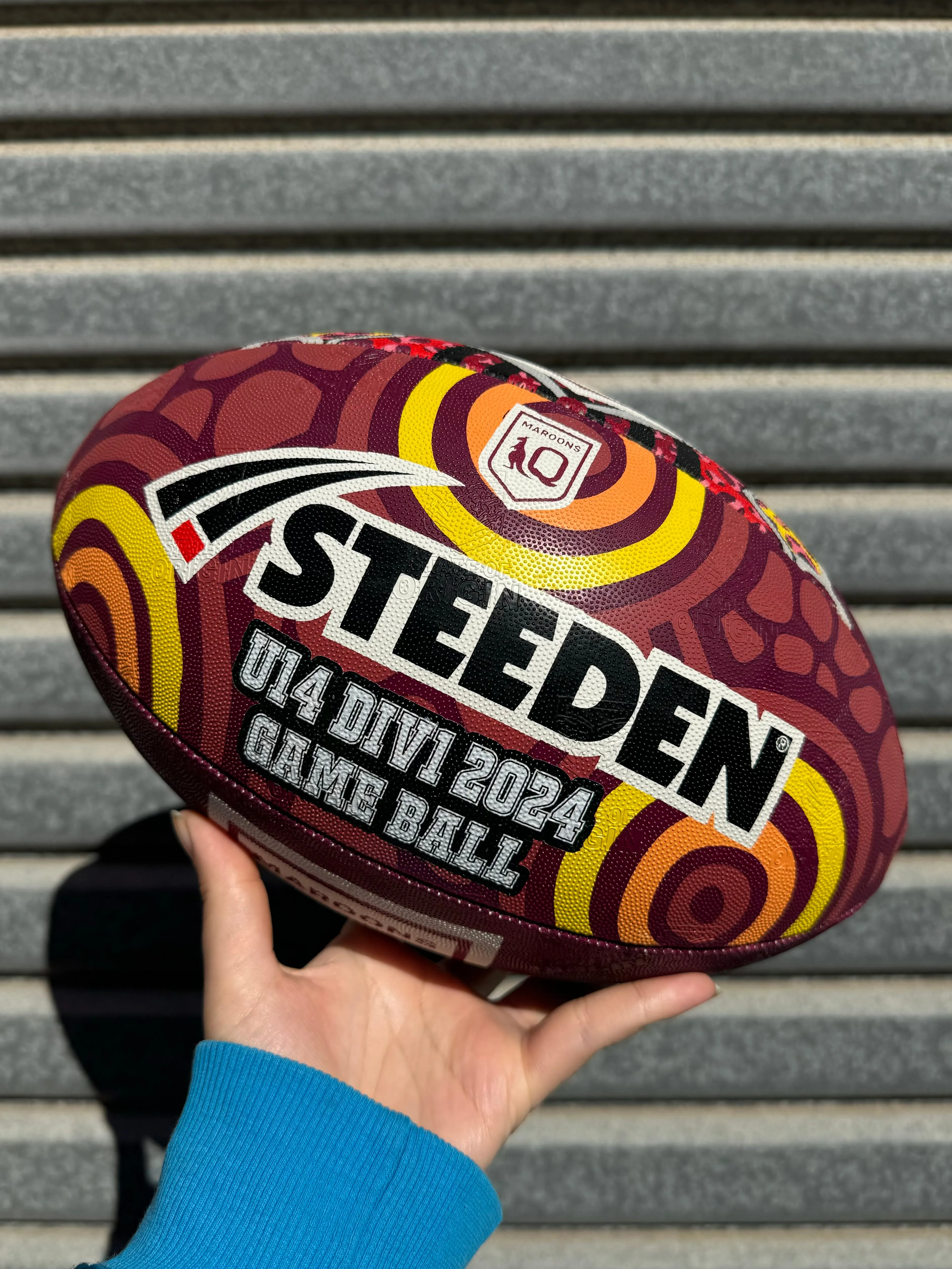 Personalised Indigenous QLD Official NRL Ball (size 5)