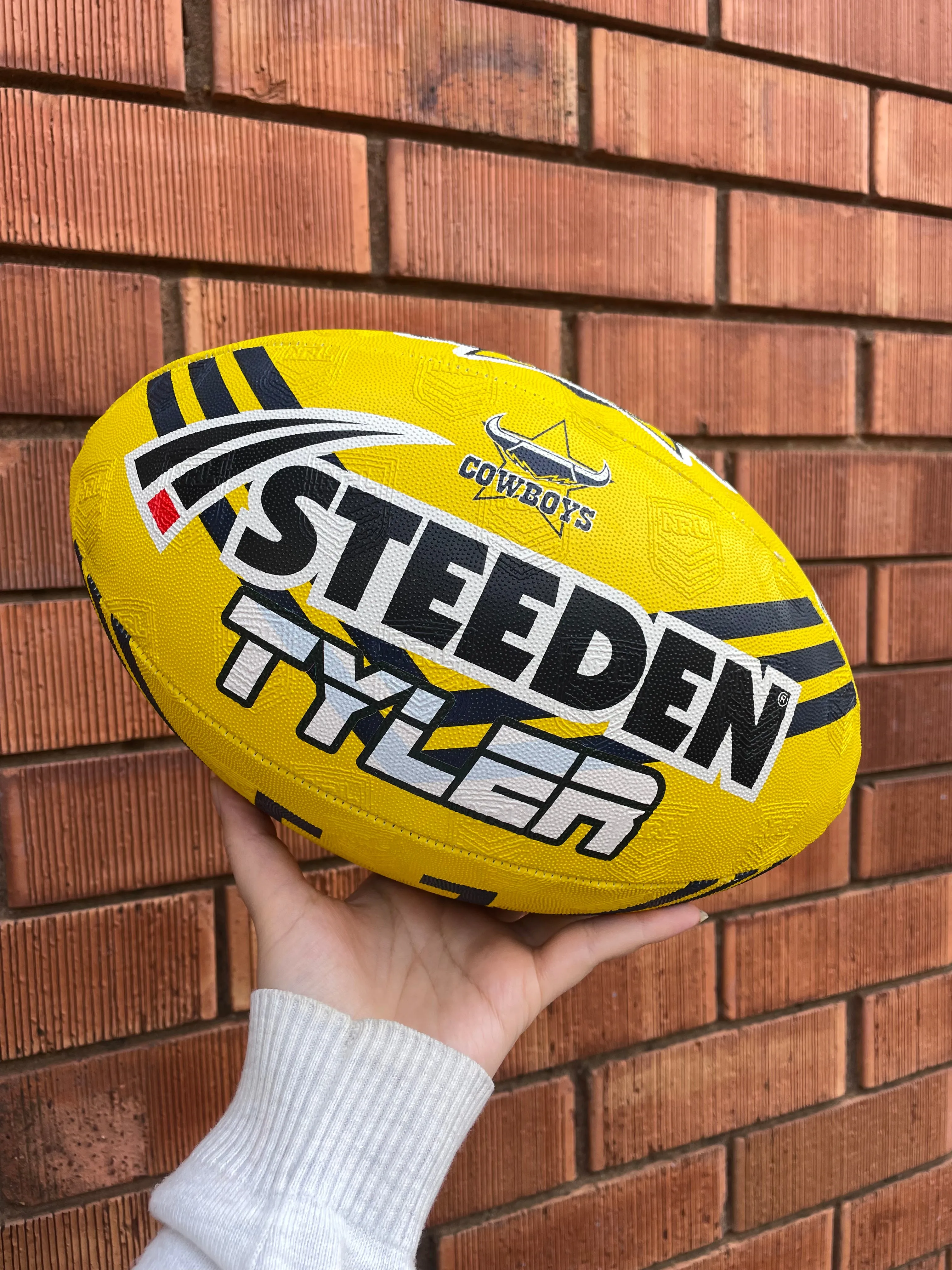 Personalised North Qld Cowboys Official NRL Ball (size 5)