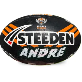 Personalised Wests Tigers Official NRL Ball (size 5)