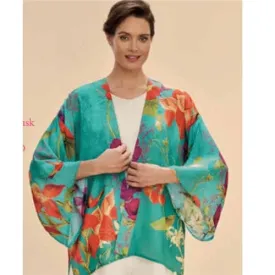 Powder Kimono Jacket - Hummingbird At Dusk