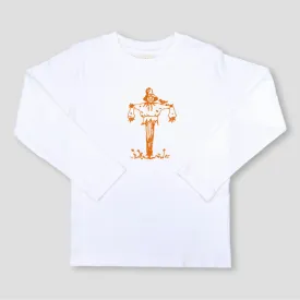 Scarecrow White Long Sleeve Tee