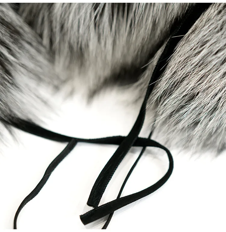 Silver Fox Hat Mink fur hat