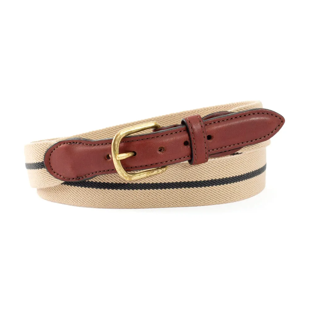 Tan & Navy Belgian Stretch Children's Belt