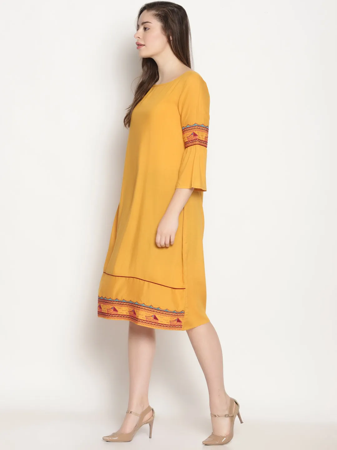 Yellow Embroidered Dress